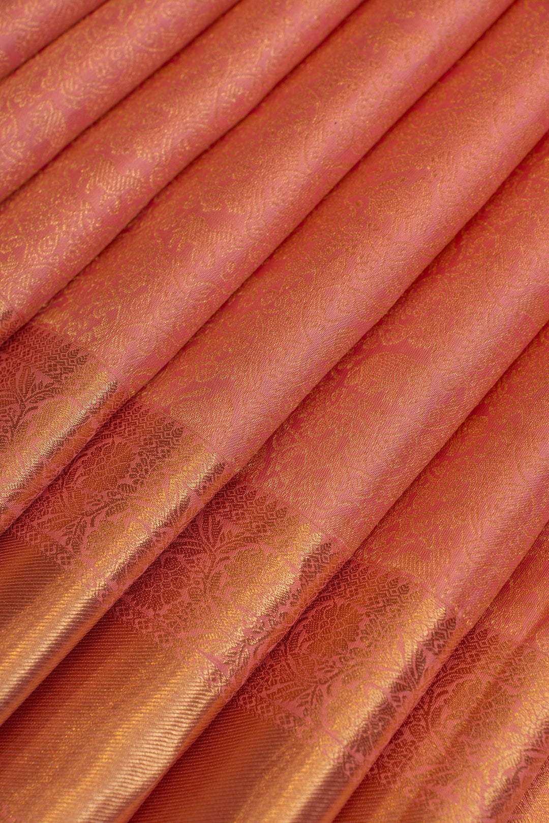 Pink brocade pure Kanchipuram silk saree