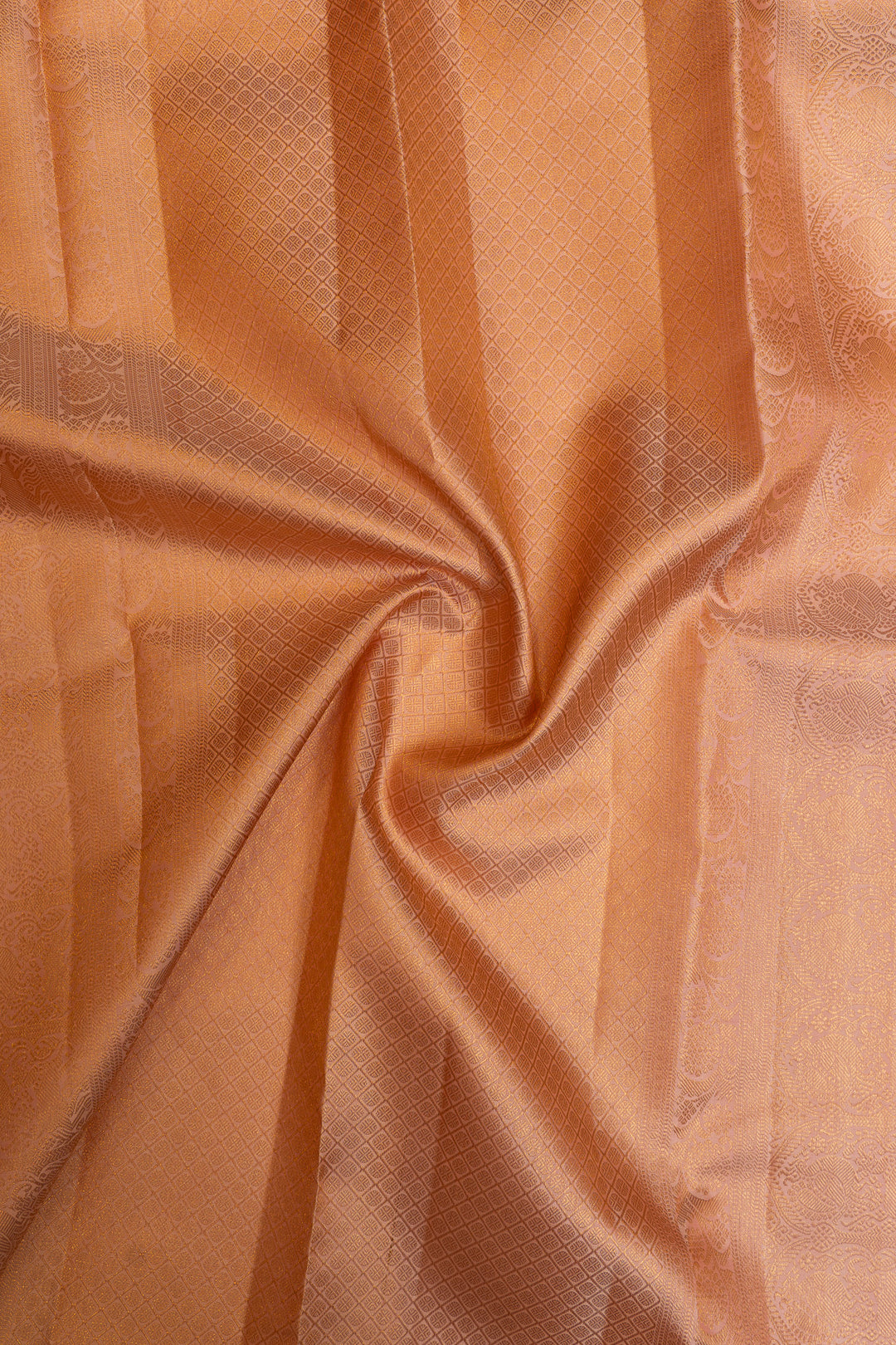 Pastel pink vanasingaram pure Kanchipuram silk saree