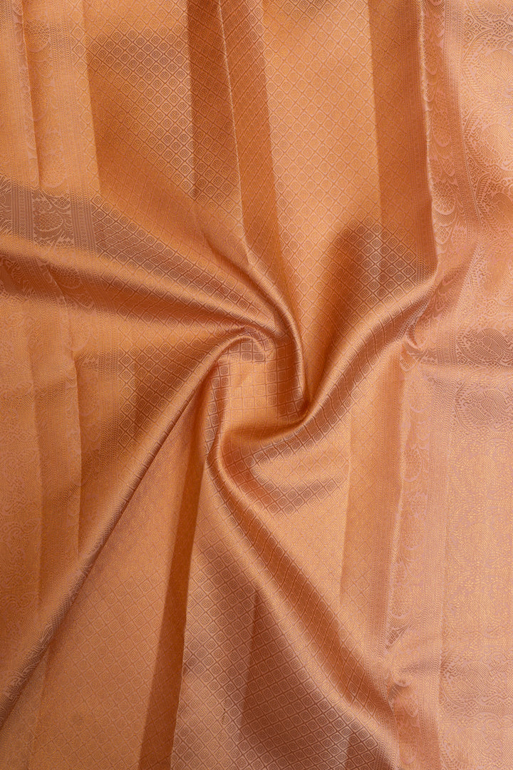 Pastel pink vanasingaram pure Kanchipuram silk saree