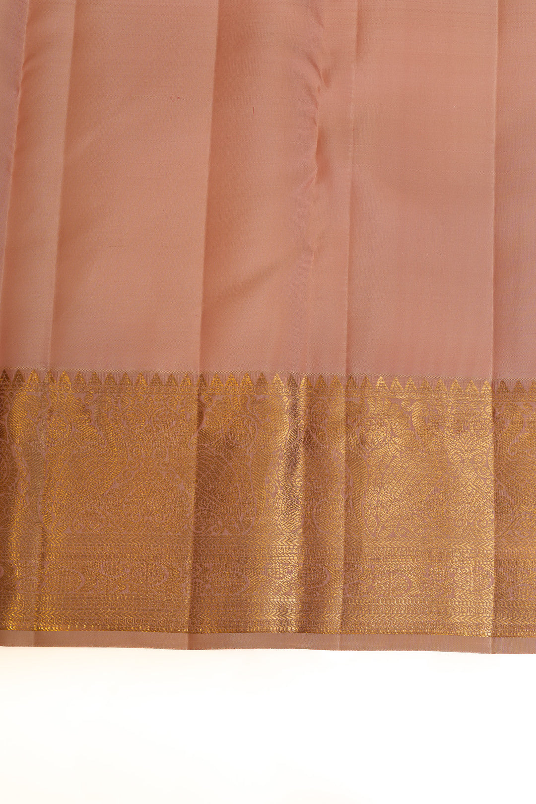 Pastel pink vanasingaram pure Kanchipuram silk saree