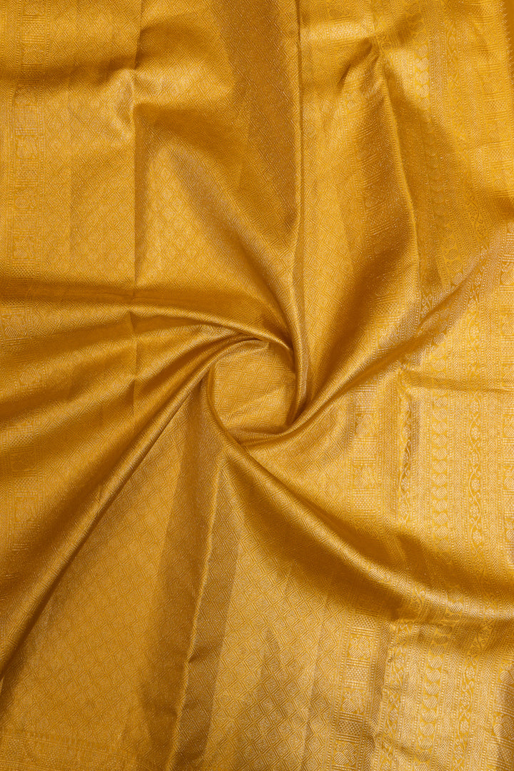Gold floral brocade pure Kanchipuram silk saree