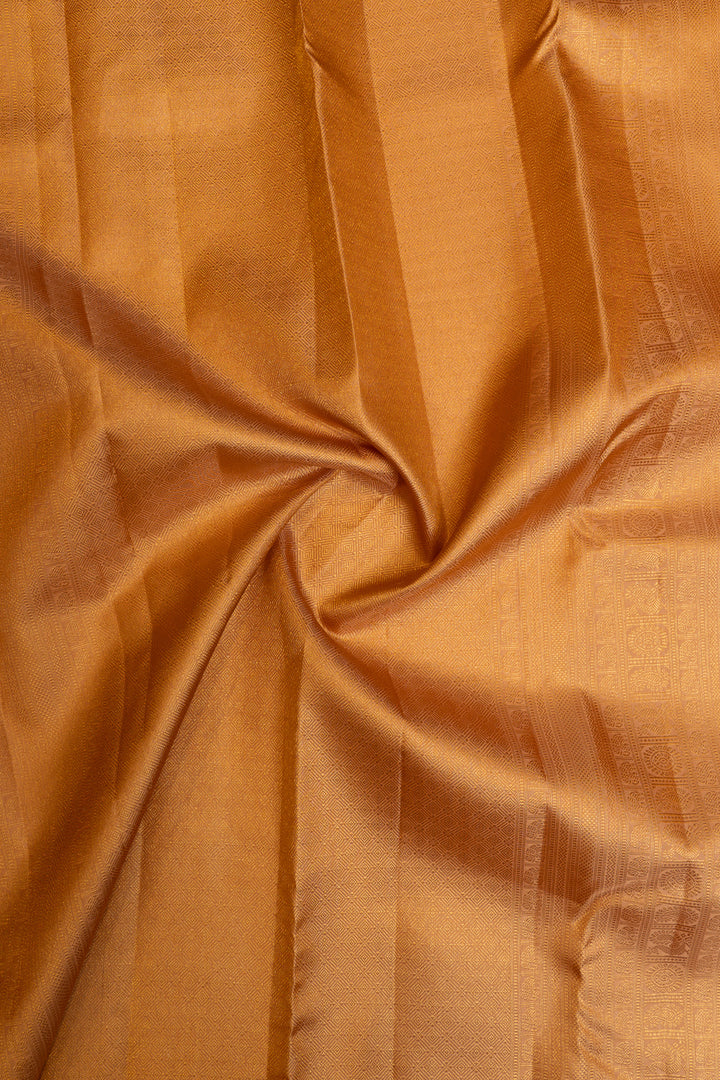 Pastel pink floral brocade pure Kanchipuram silk saree