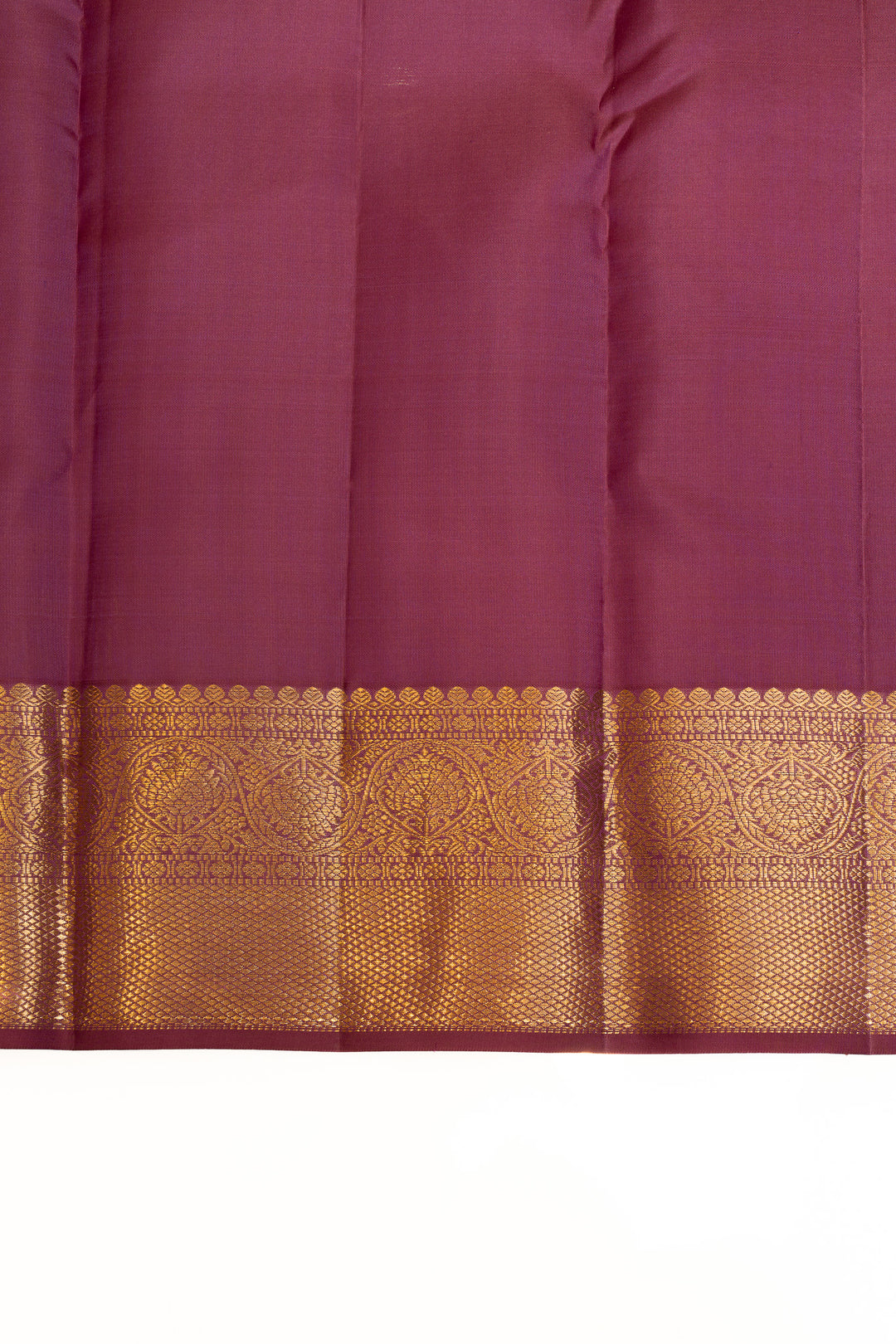 Purple brocade pure Kanchipuram silk saree