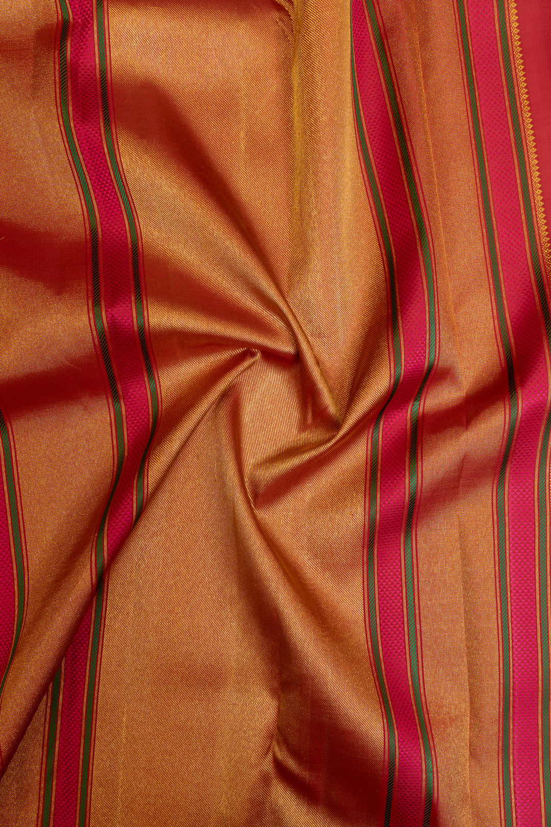 Off white and red pure Kanchipuram silk saree