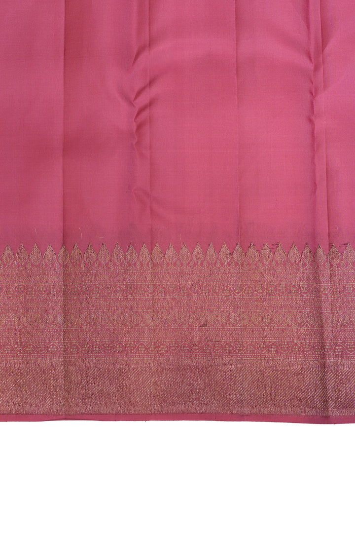 Lilac brocade pure Kanchipuram silk saree