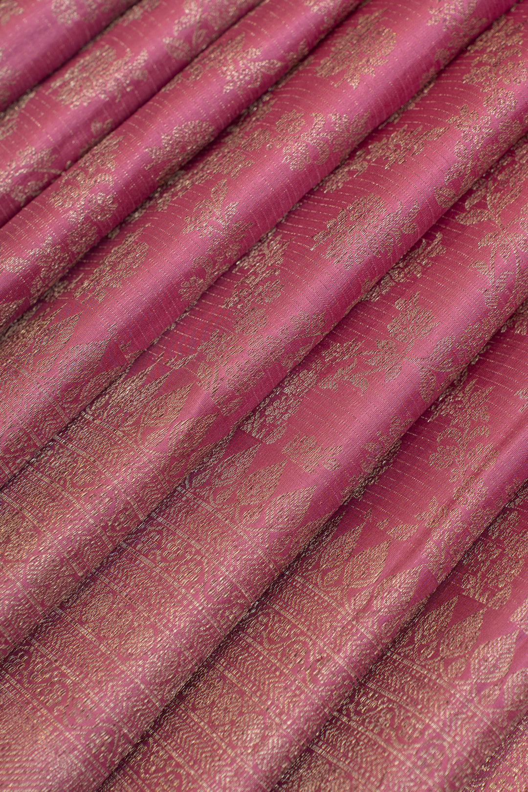 Lilac brocade pure Kanchipuram silk saree