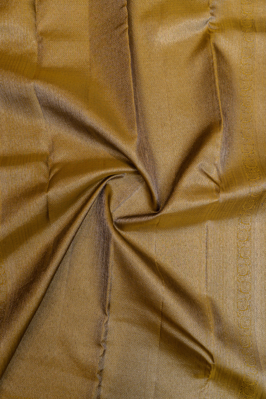 Olive green brocade pure Kanchipuram silk saree