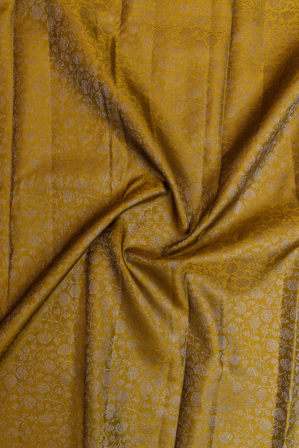 Olive green brocade pure Kanchipuram silk saree