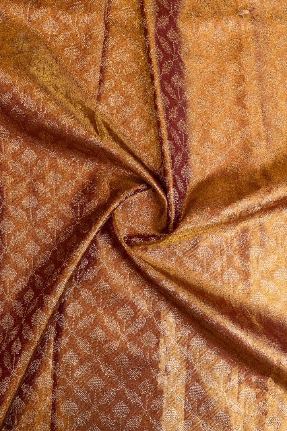 Bronze gold tissue Kanchipuram silk saree