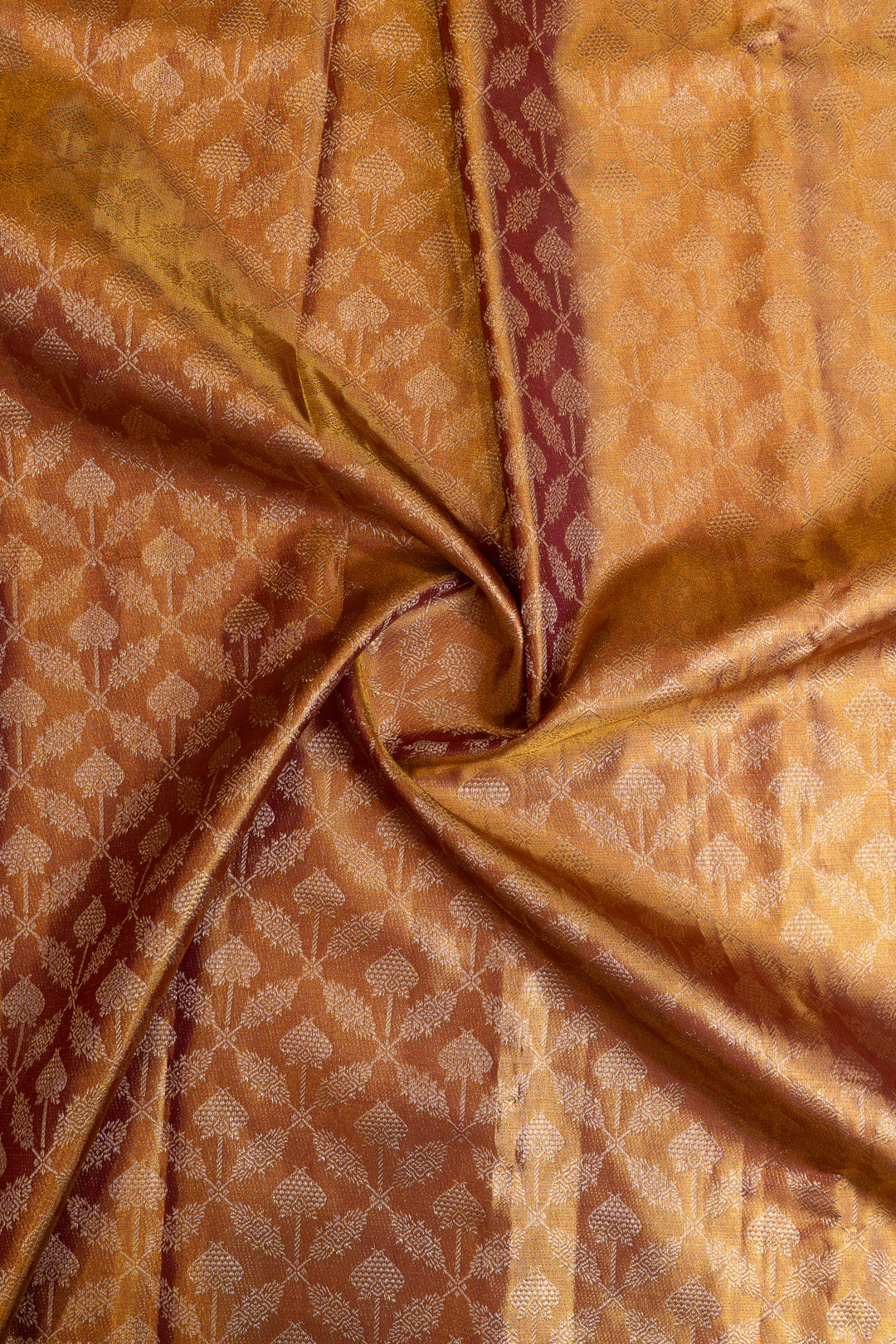 Bronze gold tissue Kanchipuram silk saree
