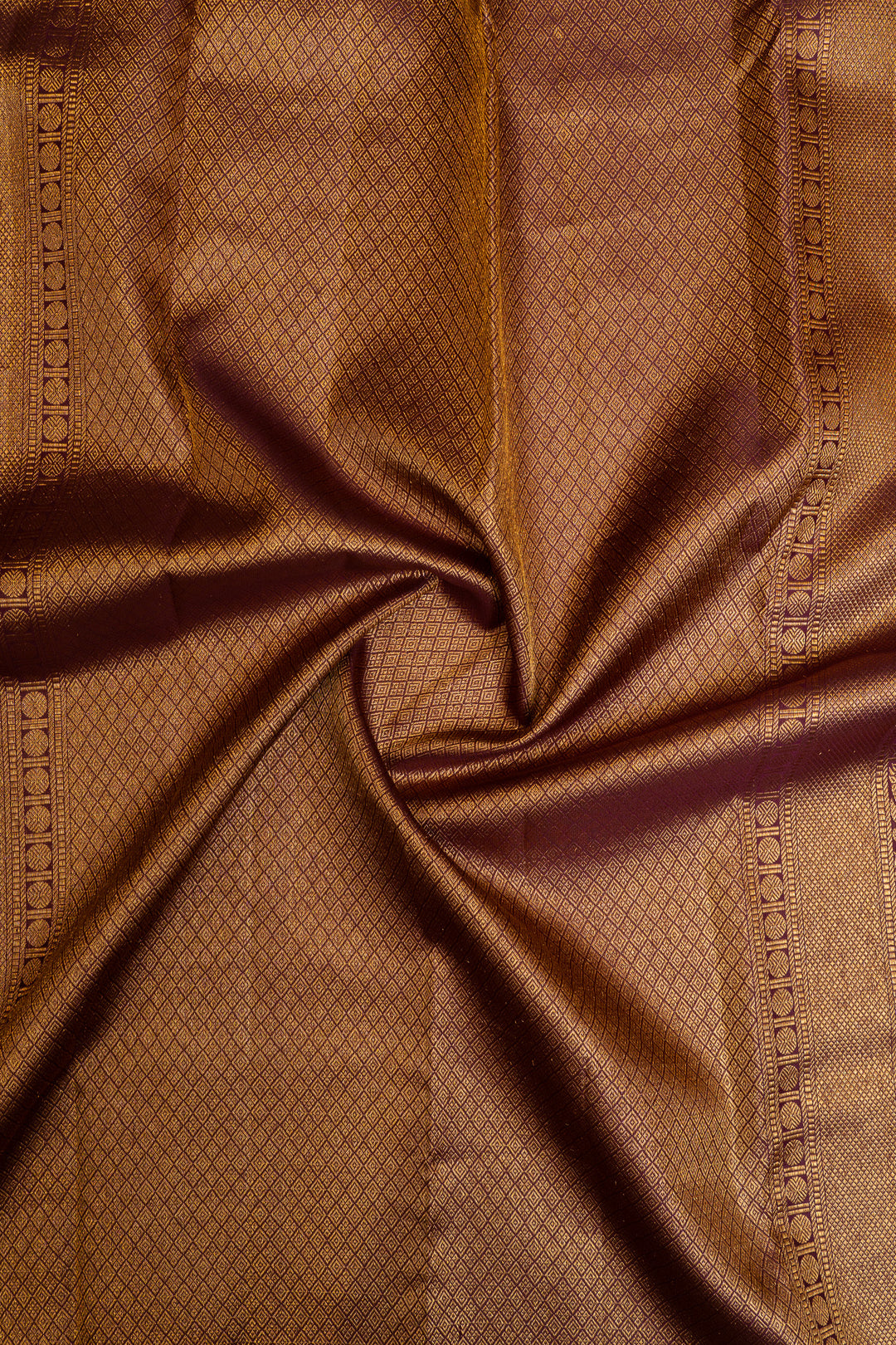 Sangria purple vanasingaram brocade pure Kanchipuram silk saree