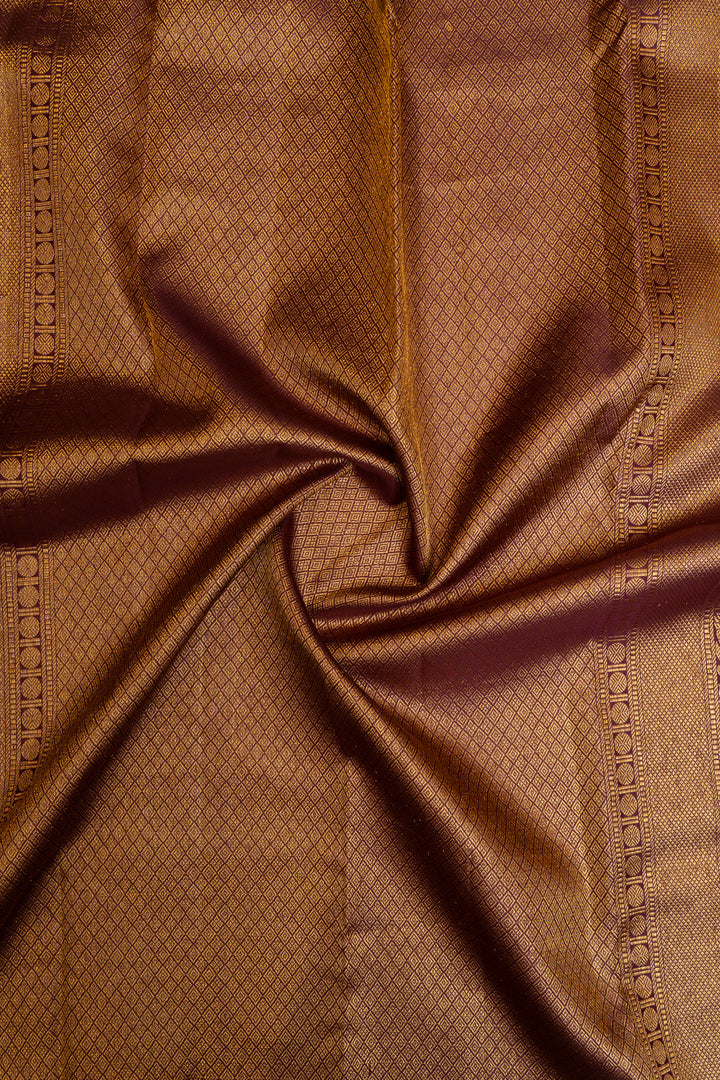Sangria purple vanasingaram brocade pure Kanchipuram silk saree