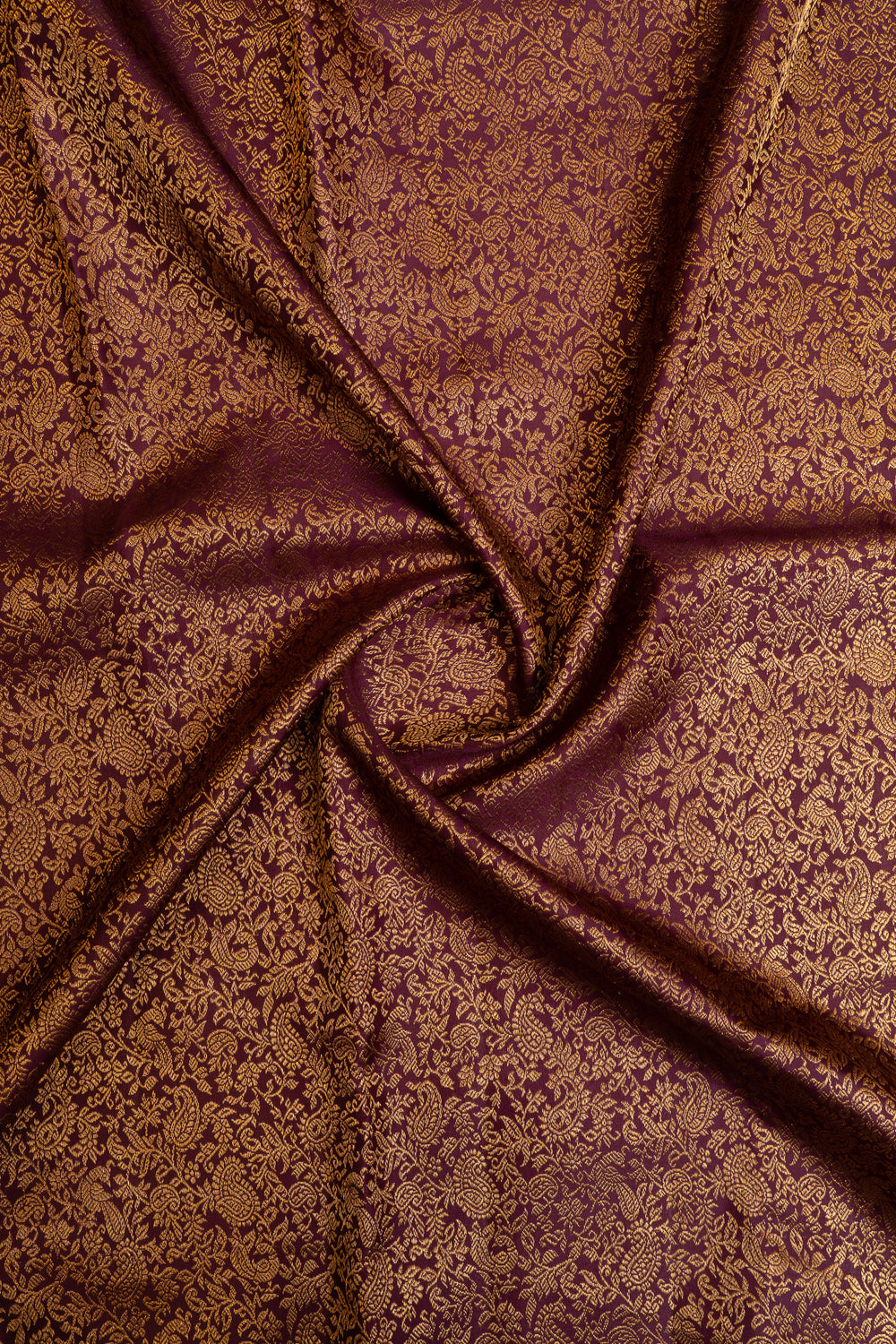 Sangria purple vanasingaram brocade pure Kanchipuram silk saree