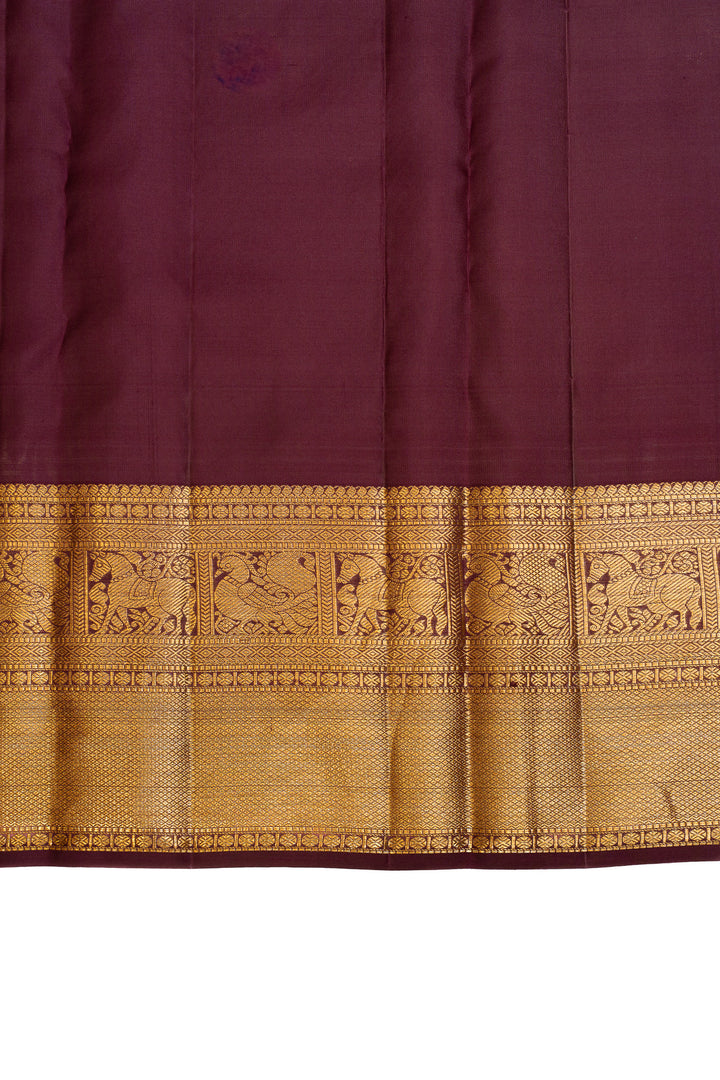 Sangria purple vanasingaram brocade pure Kanchipuram silk saree