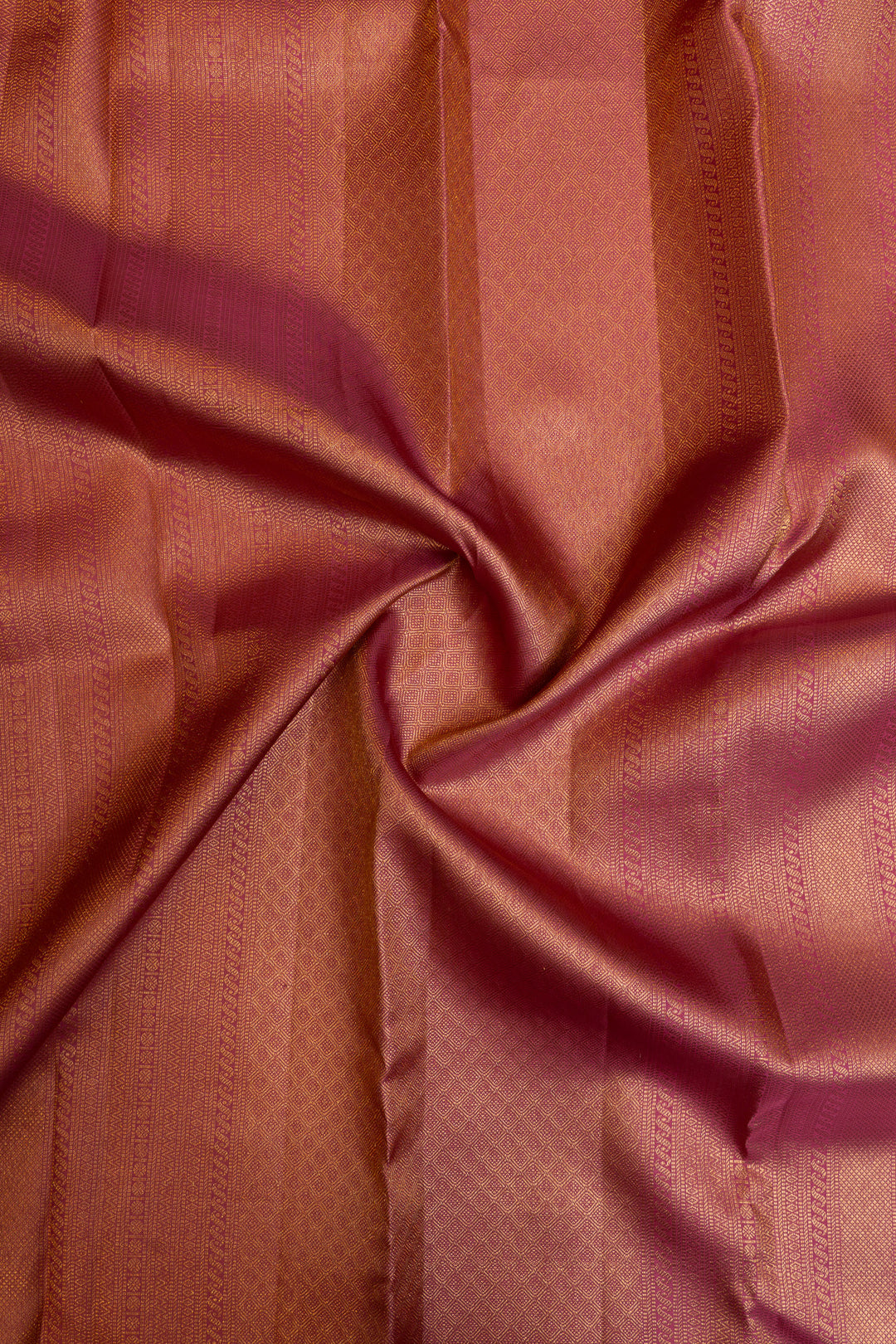 Purple and pink brocade pure Kanchipuram silk saree
