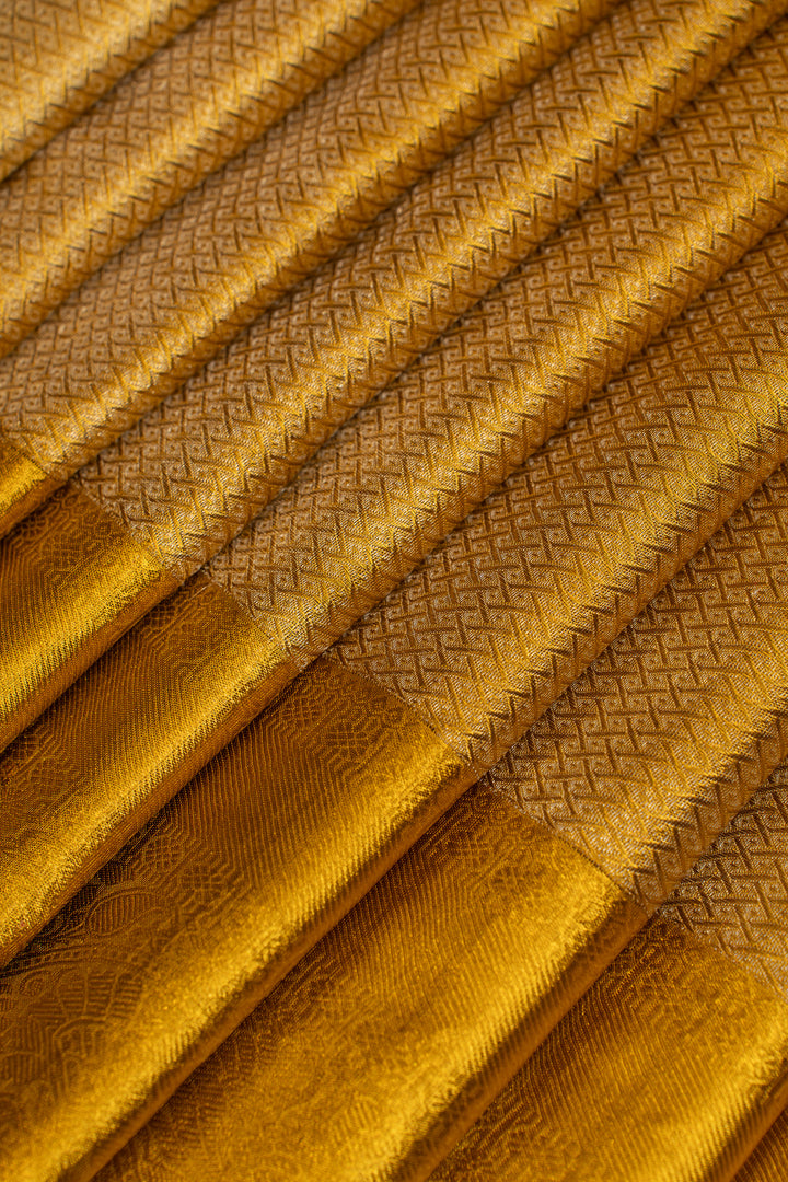 Gold tissue brocade pure Kanchipuram silk saree