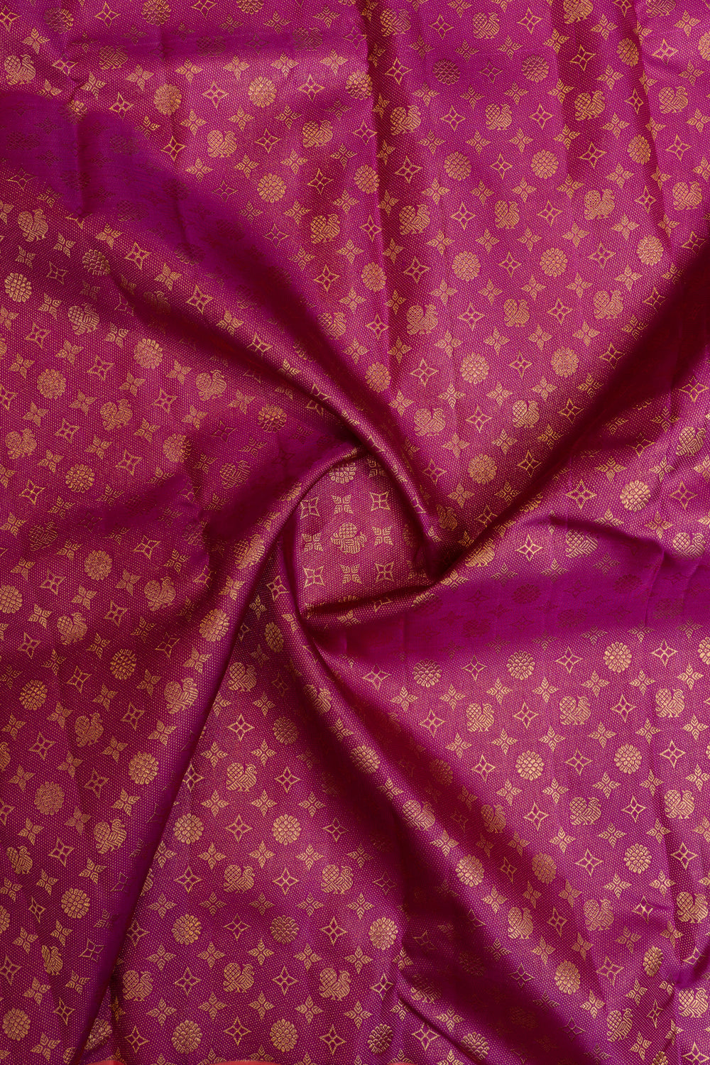 Magenta brocade pure Kanchipuram silk saree