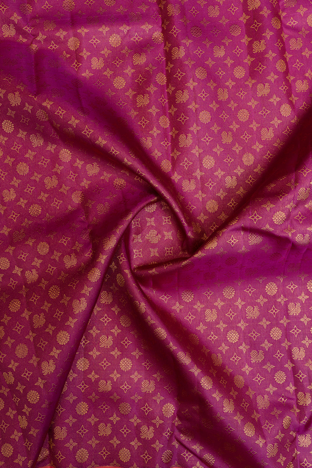 Magenta brocade pure Kanchipuram silk saree