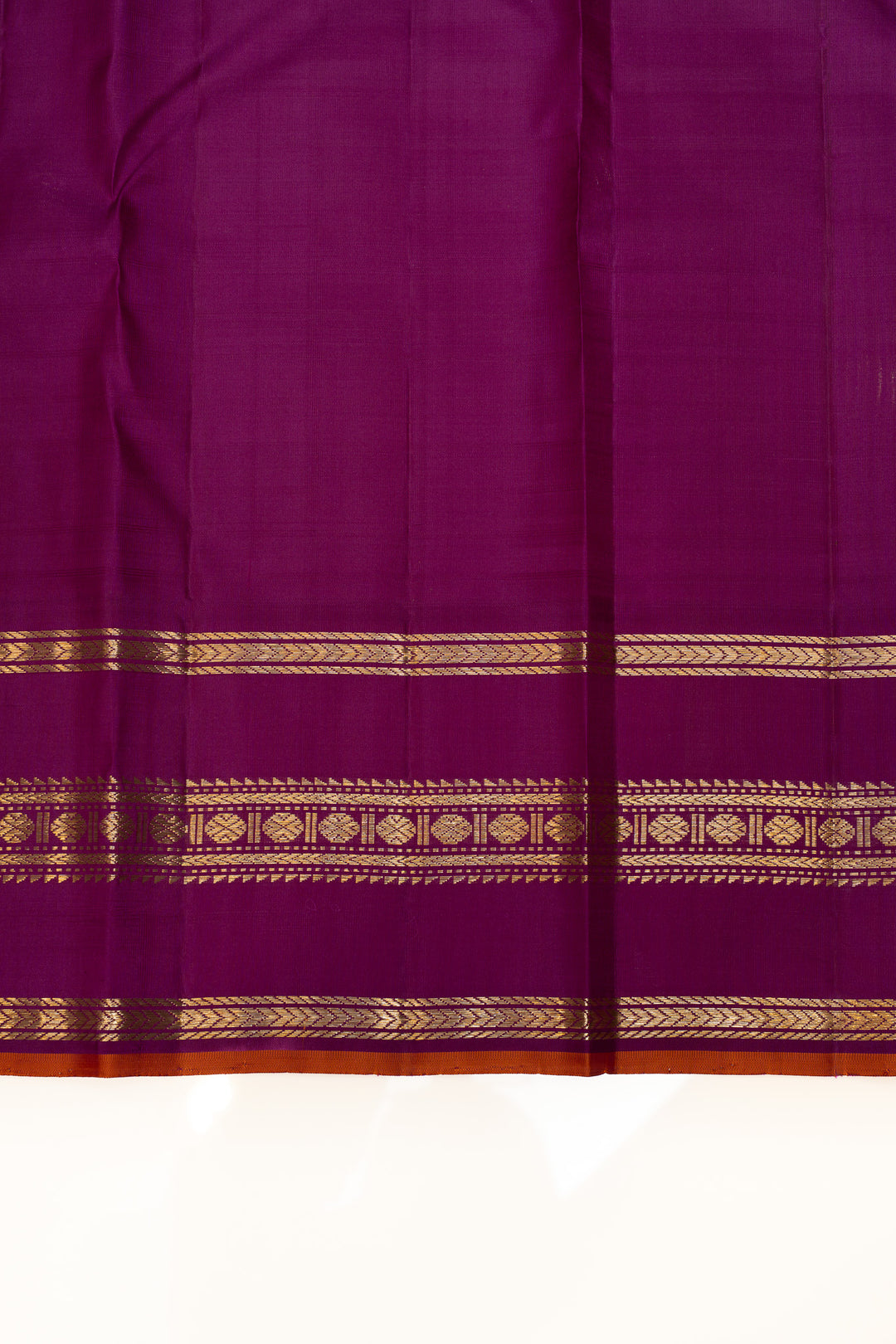 Pastel pink and purple Varisaipettu pure Kanchipuram silk saree