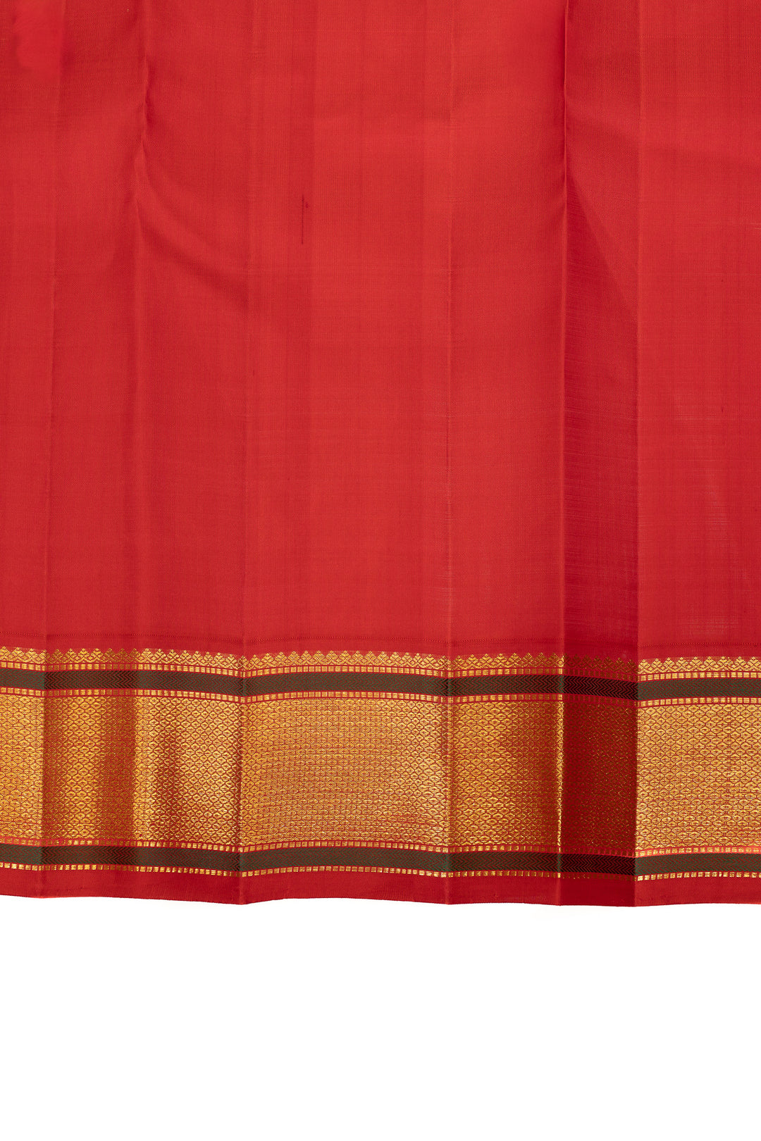 Navy blue and red zari checks pure Kanchipuram silk saree