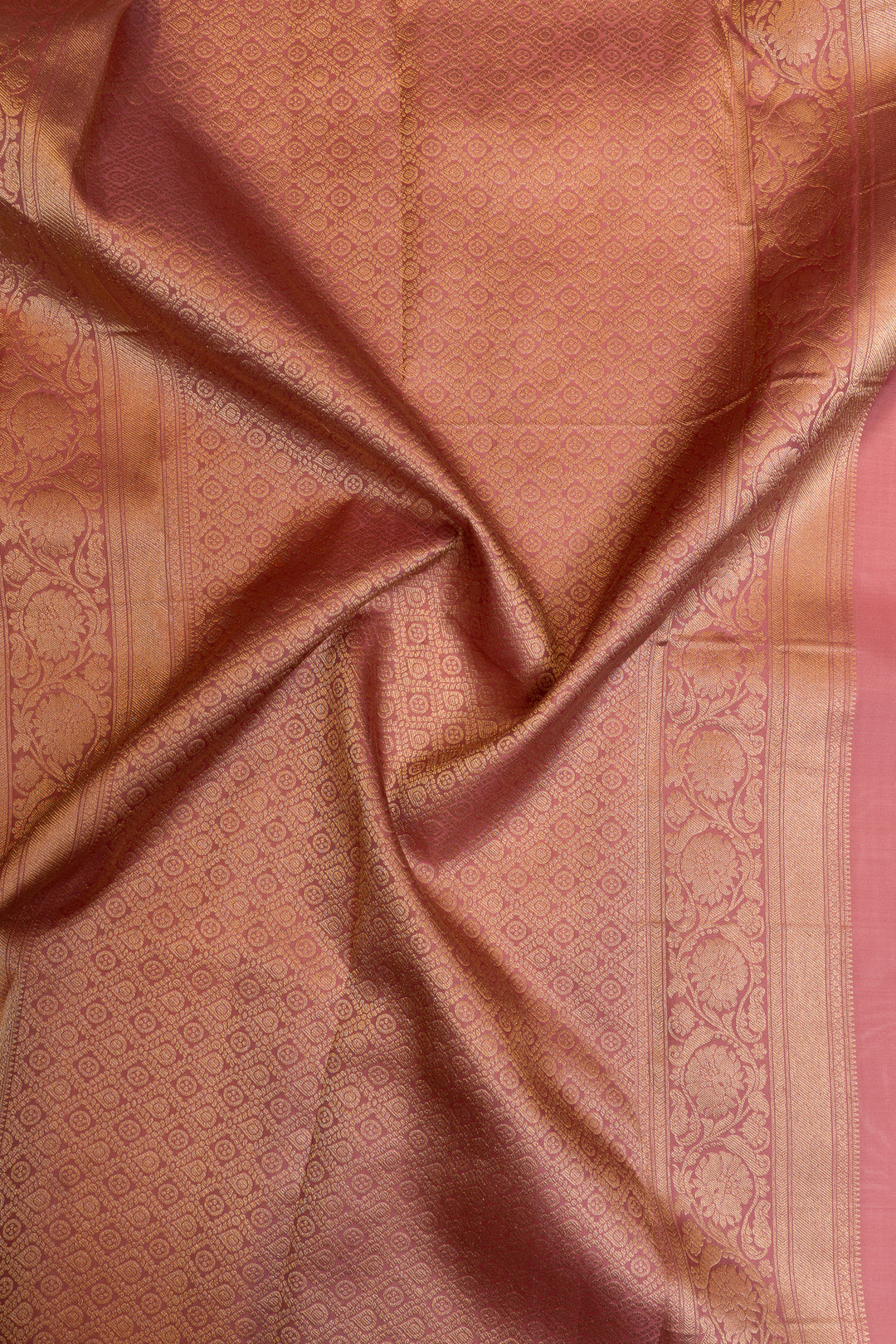 Rouge pink thilakam brocade pure Kanchipuram silk saree