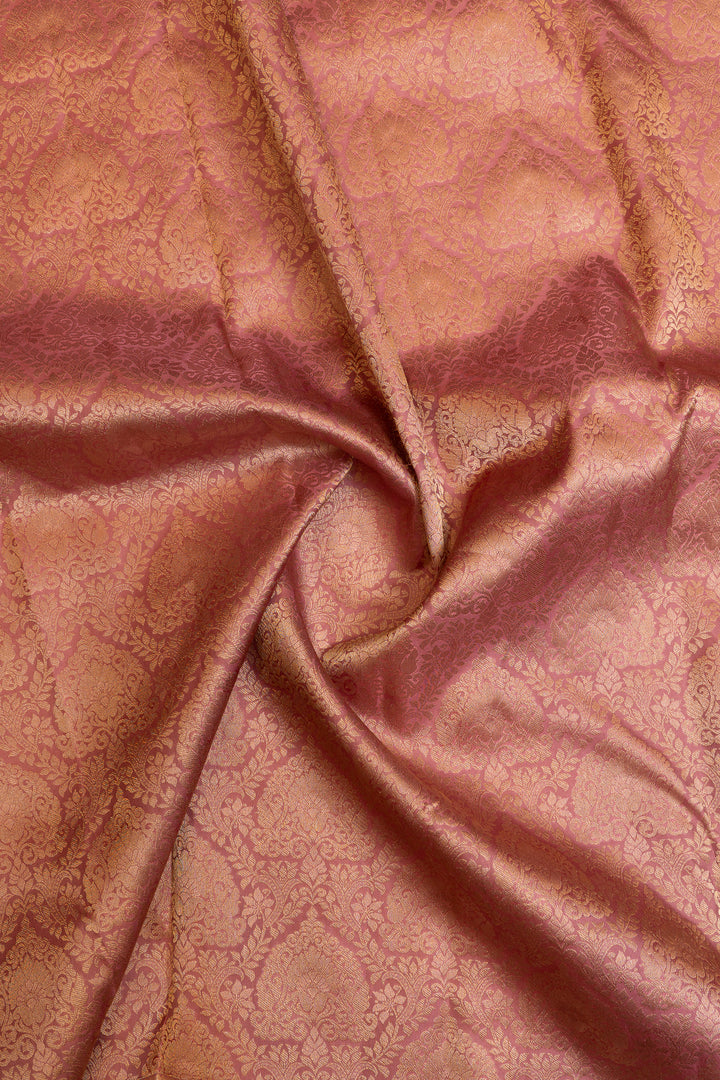 Rouge pink thilakam brocade pure Kanchipuram silk saree