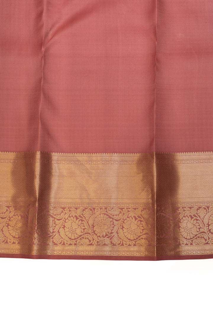 Rouge pink thilakam brocade pure Kanchipuram silk saree