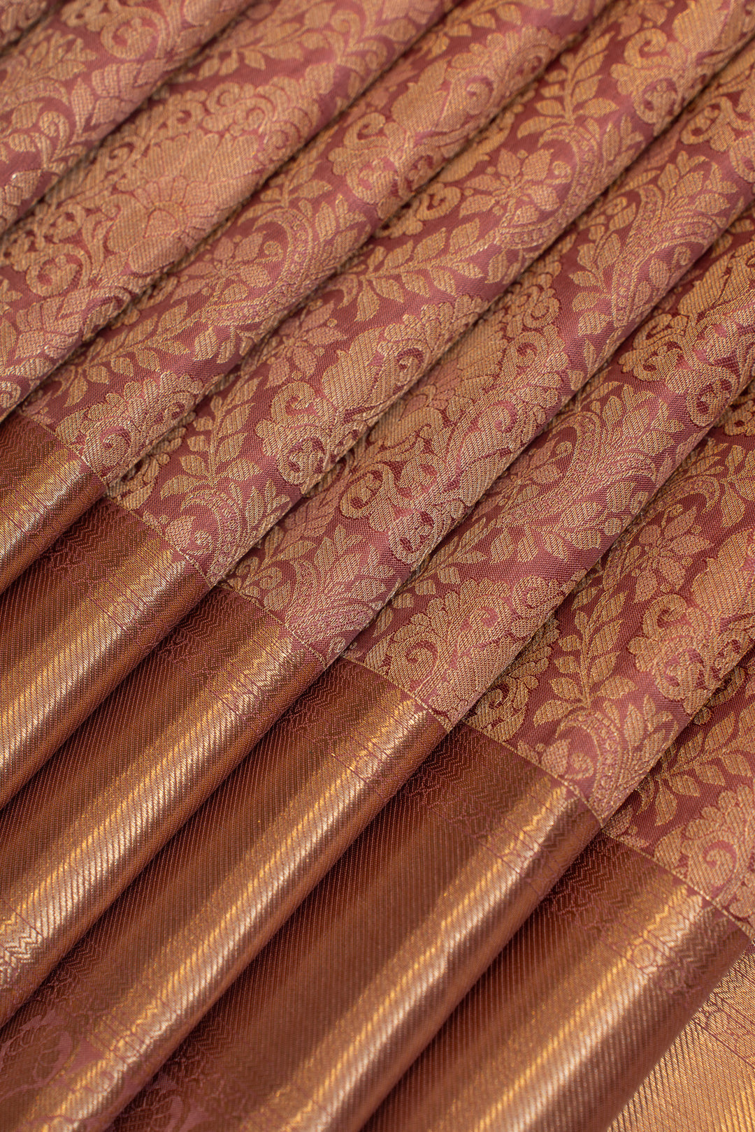 Rouge pink thilakam brocade pure Kanchipuram silk saree