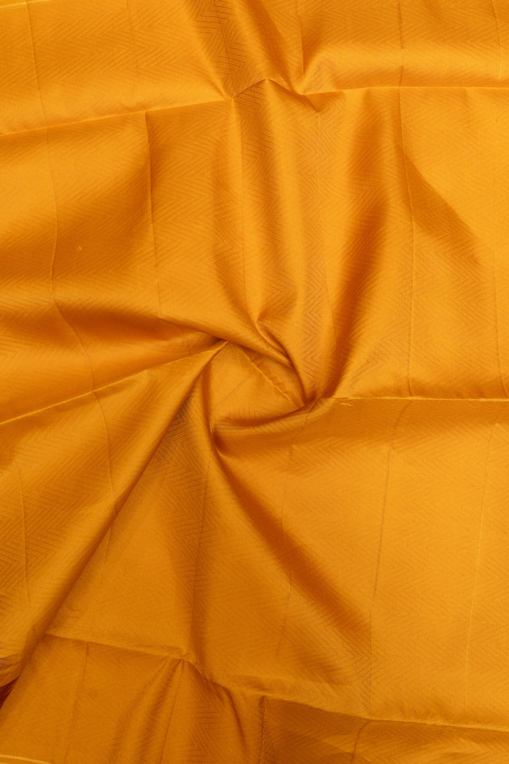 Purple and yellow herringbone pure soft silk saree
