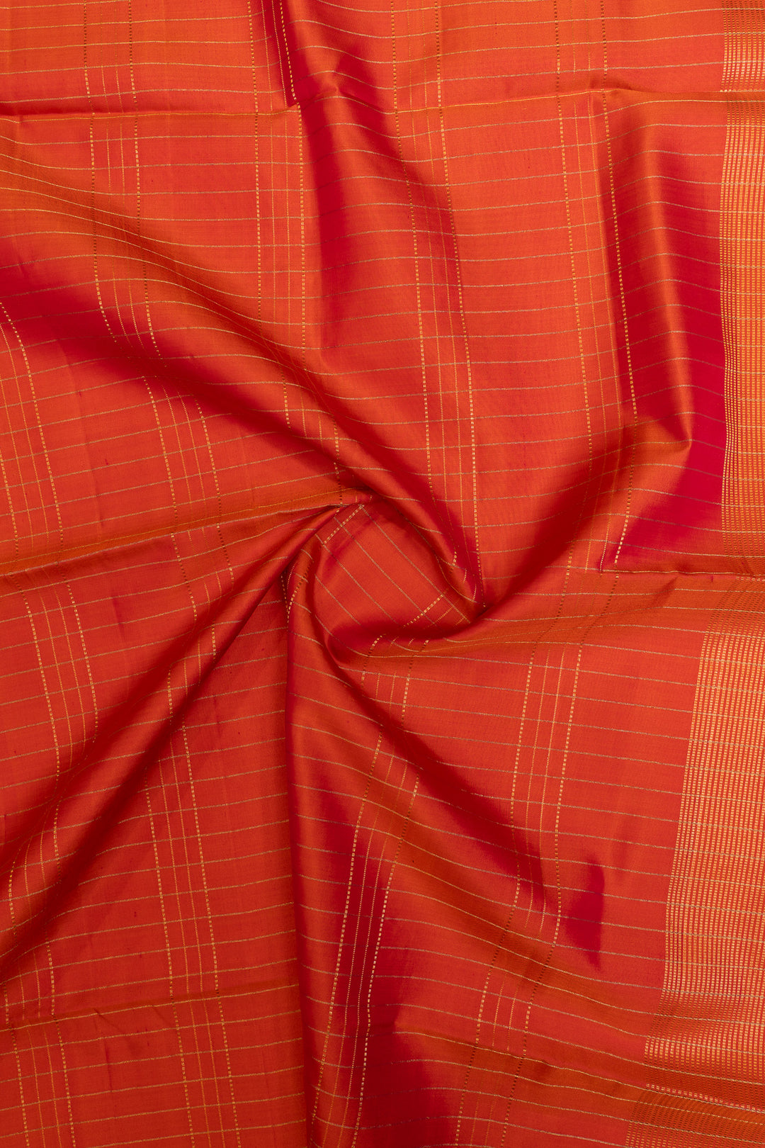 Yellow zari checks pure soft silk saree