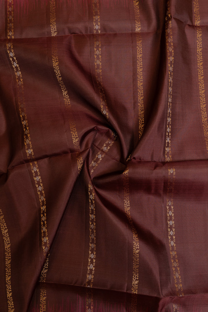 Jamun purple and peach pure soft silk saree