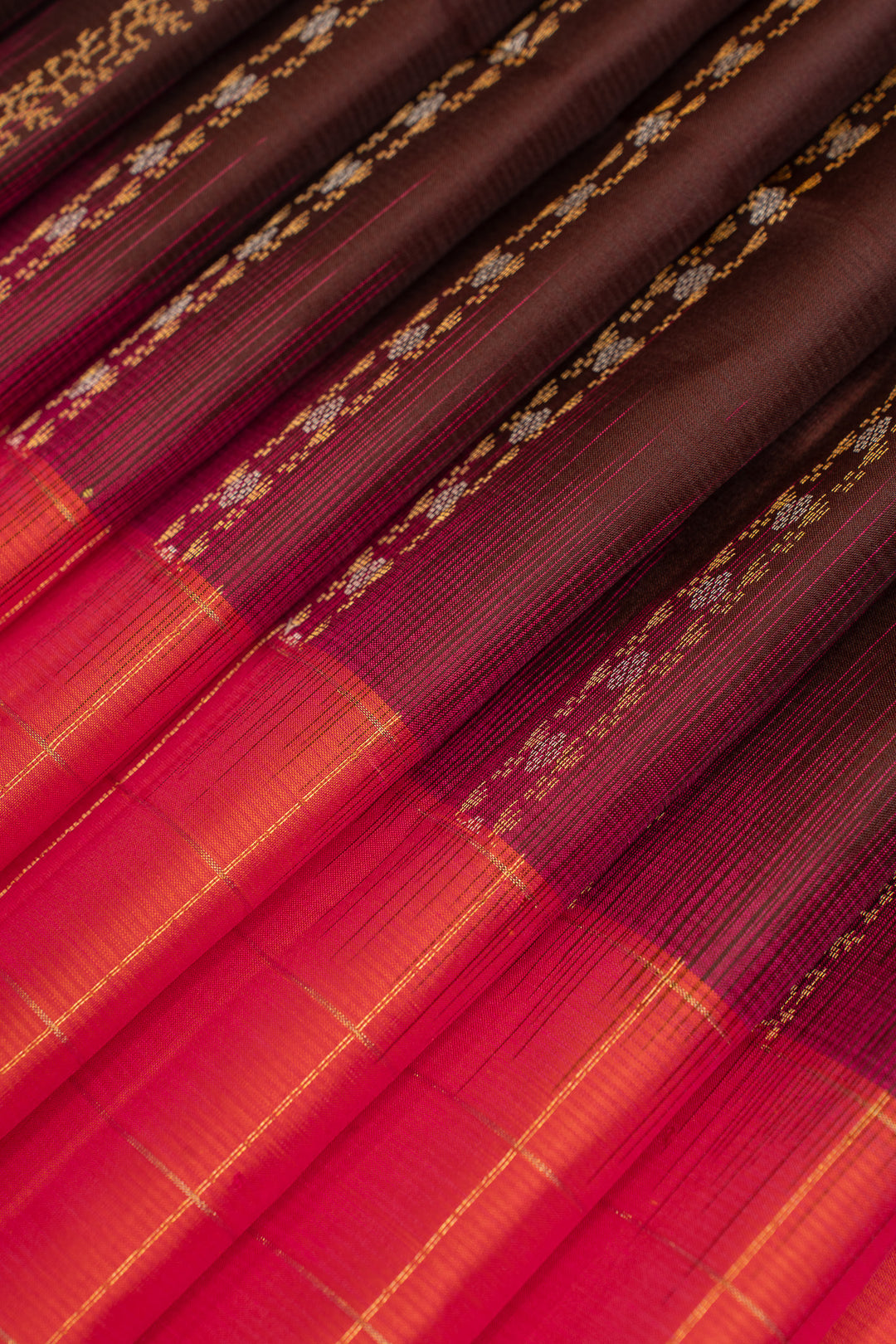 Jamun purple and peach pure soft silk saree
