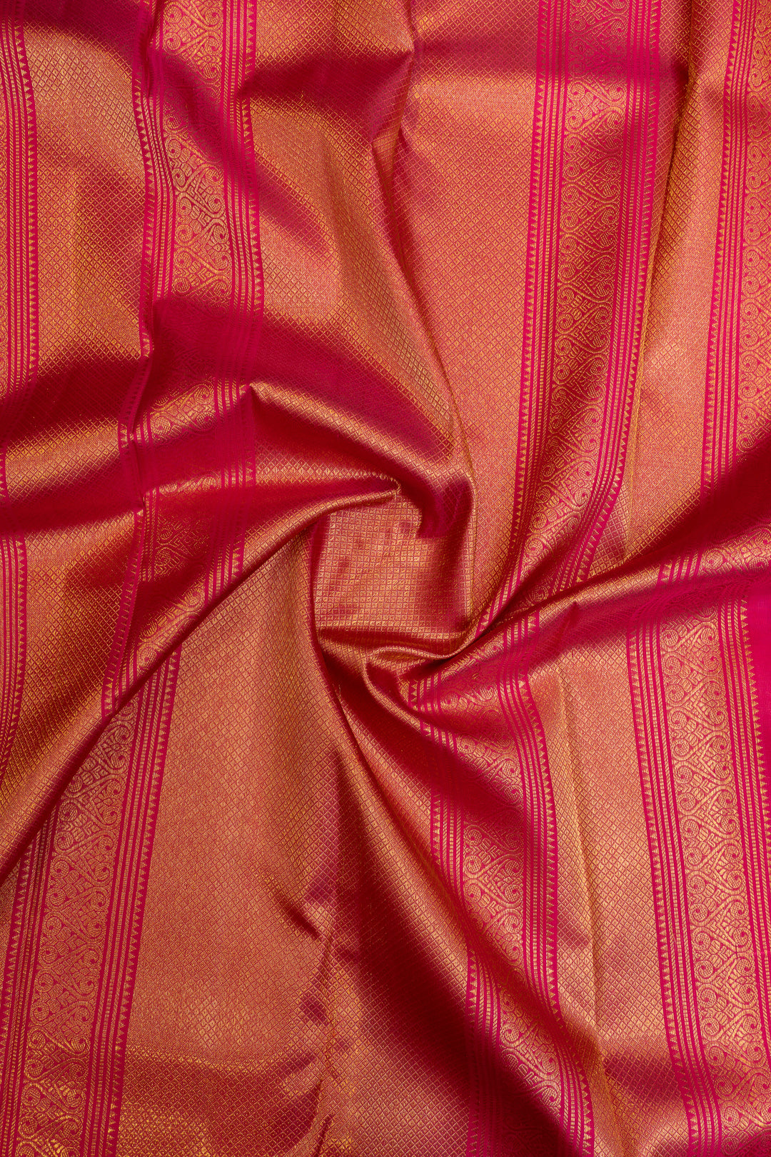 Peacock blue rettai pettu pure Kanchipuram silk saree