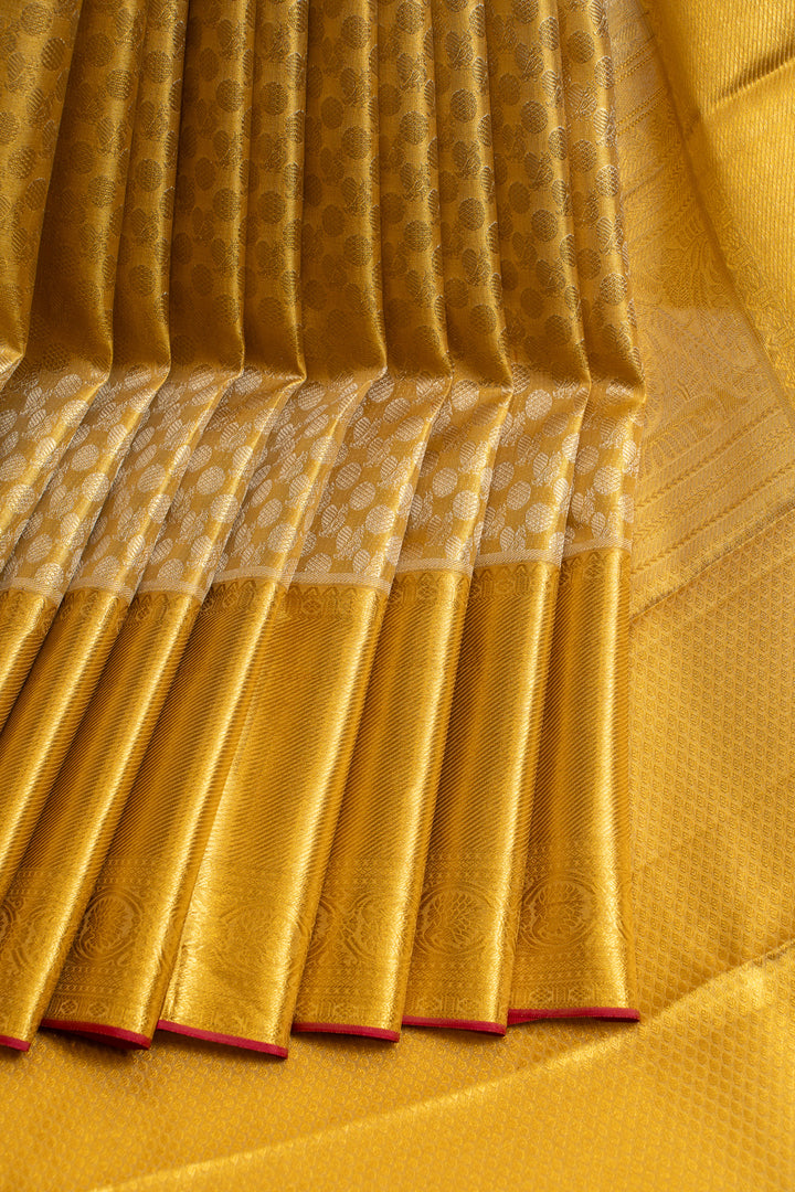 Gold and silver brocade pure Kanchipuram silk saree