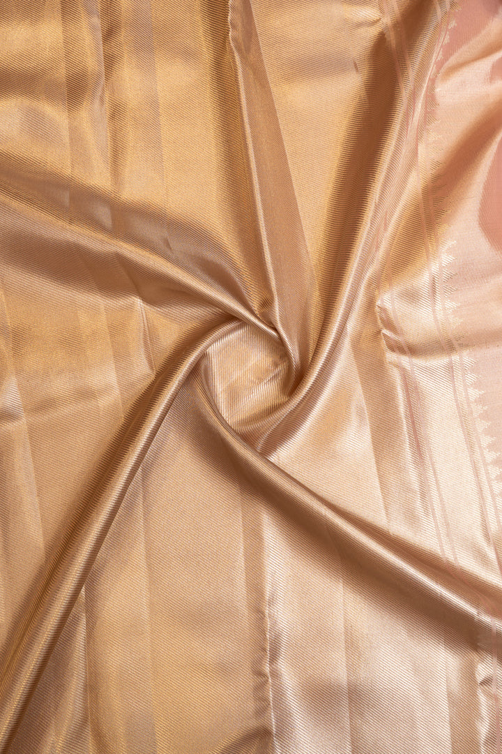 Pink stripes tissue Kanchipuram silk saree