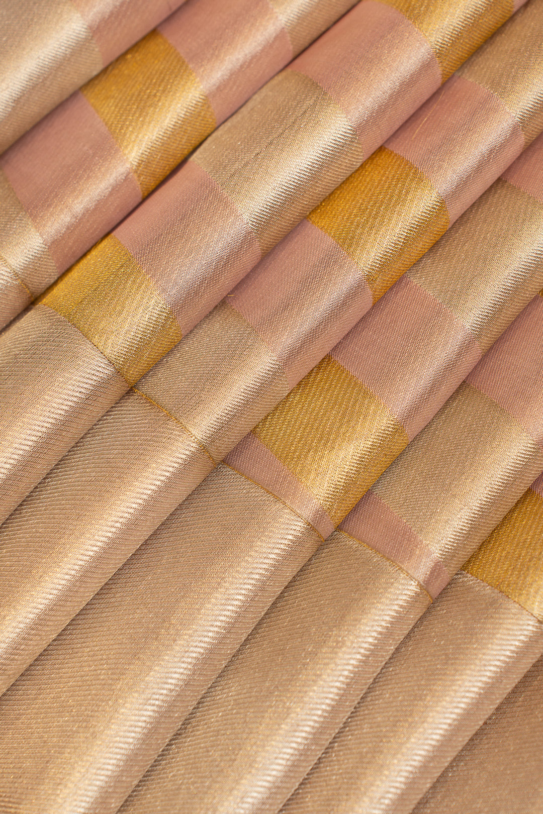 Pink stripes tissue Kanchipuram silk saree