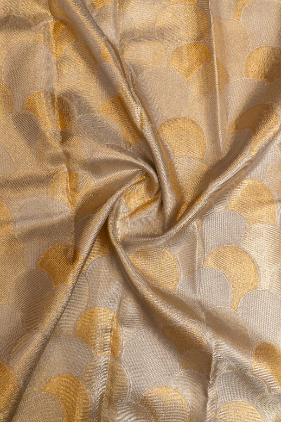 Silver and gold tissue brocade pure Kanchipuram silk saree