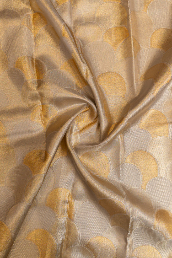 Silver and gold tissue brocade pure Kanchipuram silk saree