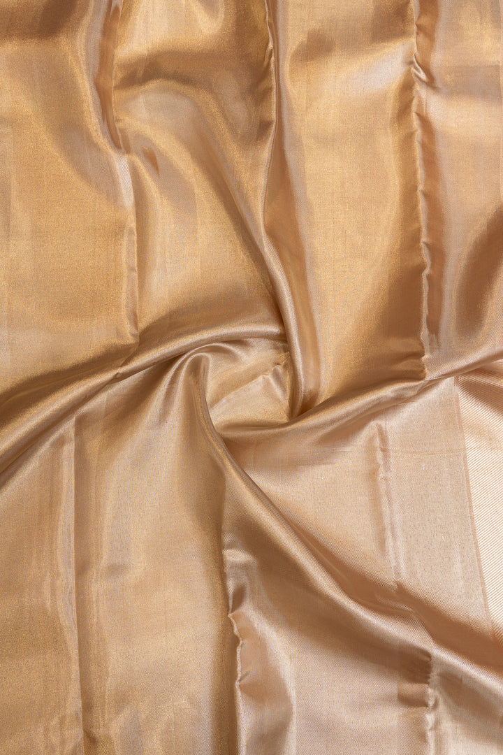 Pink silver and gold tissue brocade pure Kanchipuram silk saree