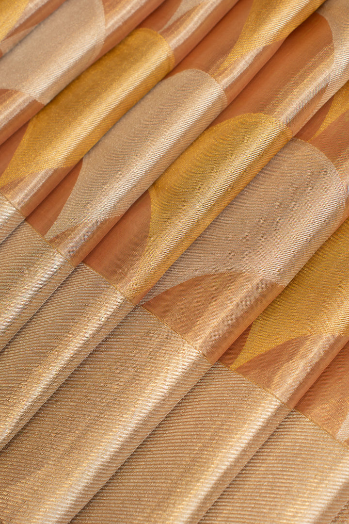 Pink silver and gold tissue brocade pure Kanchipuram silk saree