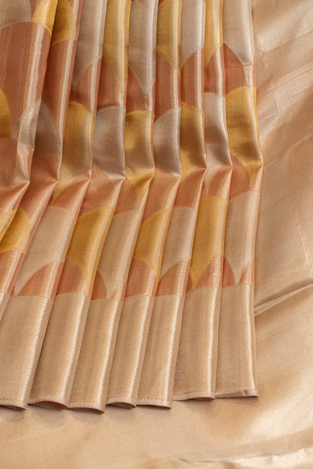 Pink silver and gold tissue brocade pure Kanchipuram silk saree