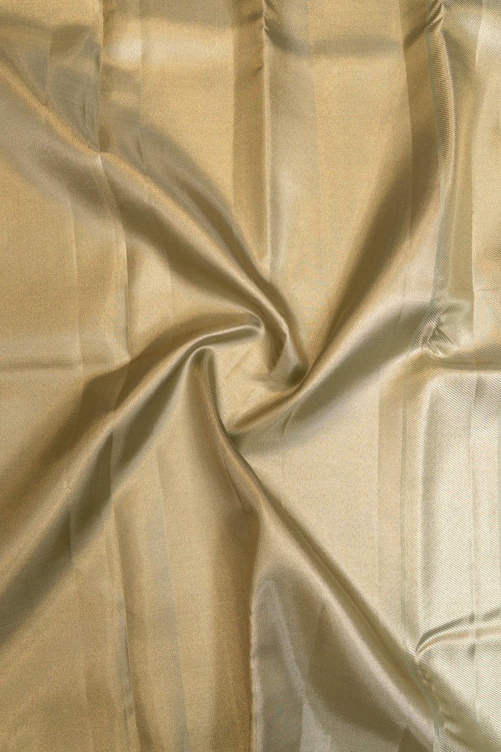 Pastel blue diamond tissue pure Kanchipuram silk saree