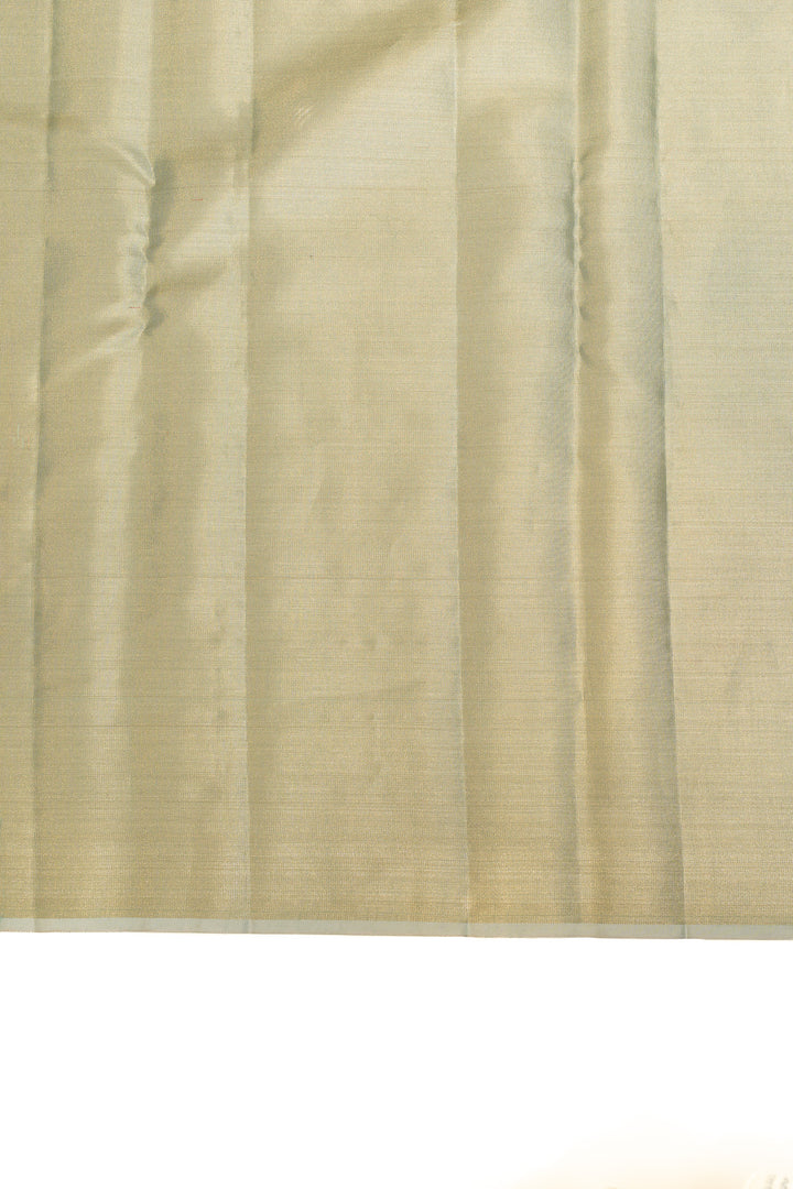 Pastel blue diamond tissue pure Kanchipuram silk saree
