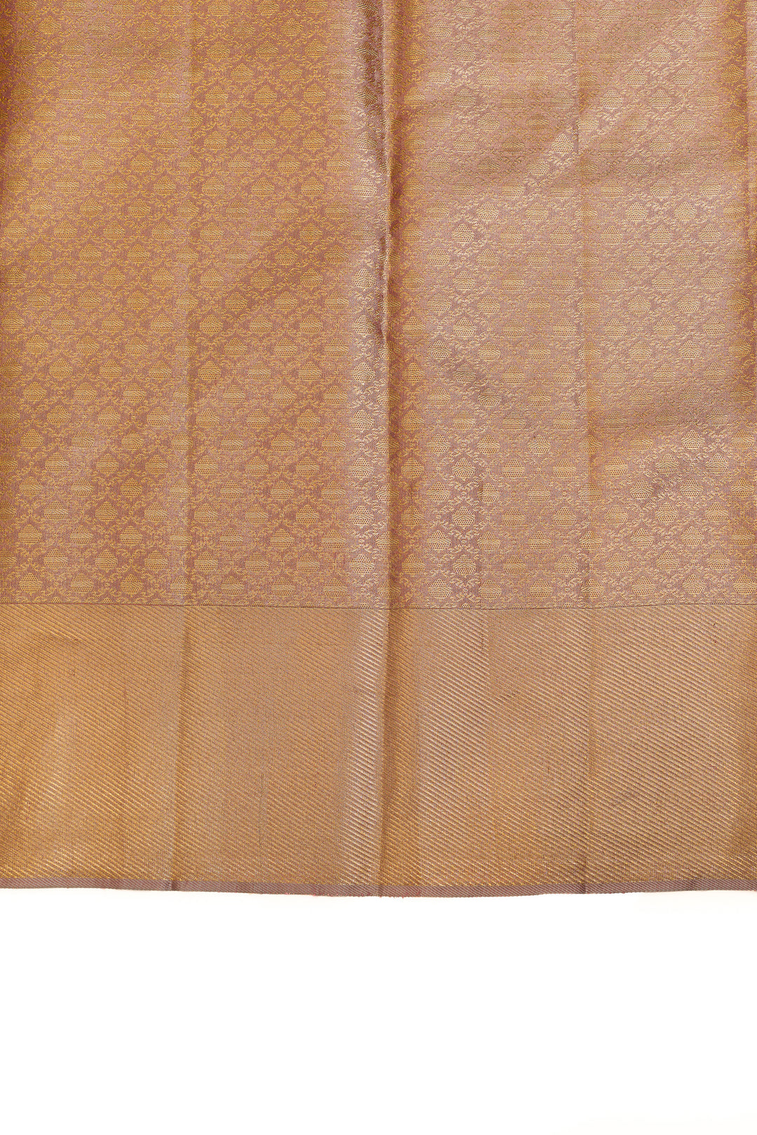 Baby rose and gold tissue Kanchipuram silk saree
