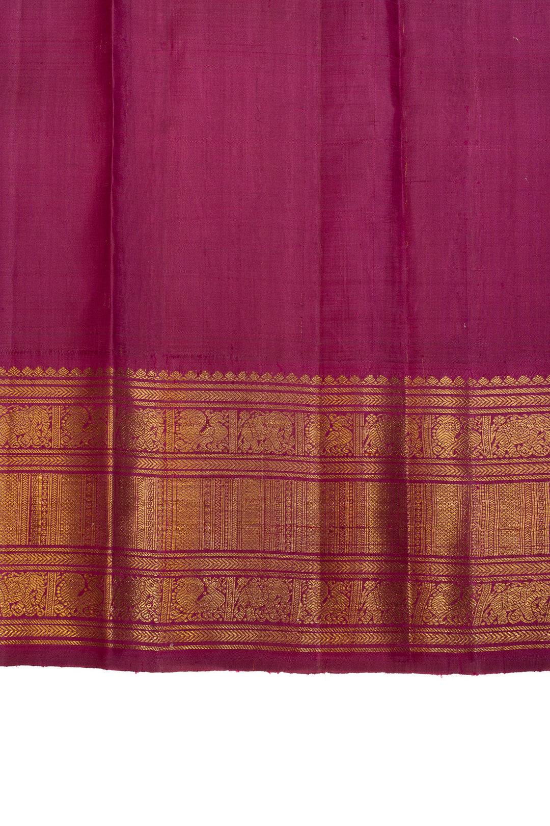 Orange vintage stripes pure Kanchipuram silk saree