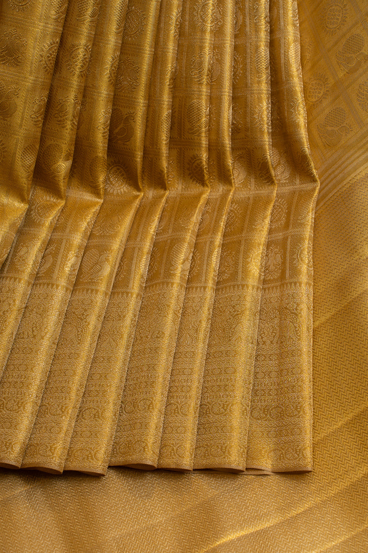 Good annam chakram brocade  pure Kanchipuram silk saree