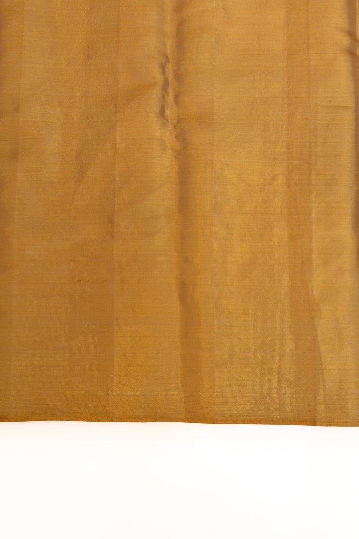 Gold brocade self stripes pure Kanchipuram silk saree