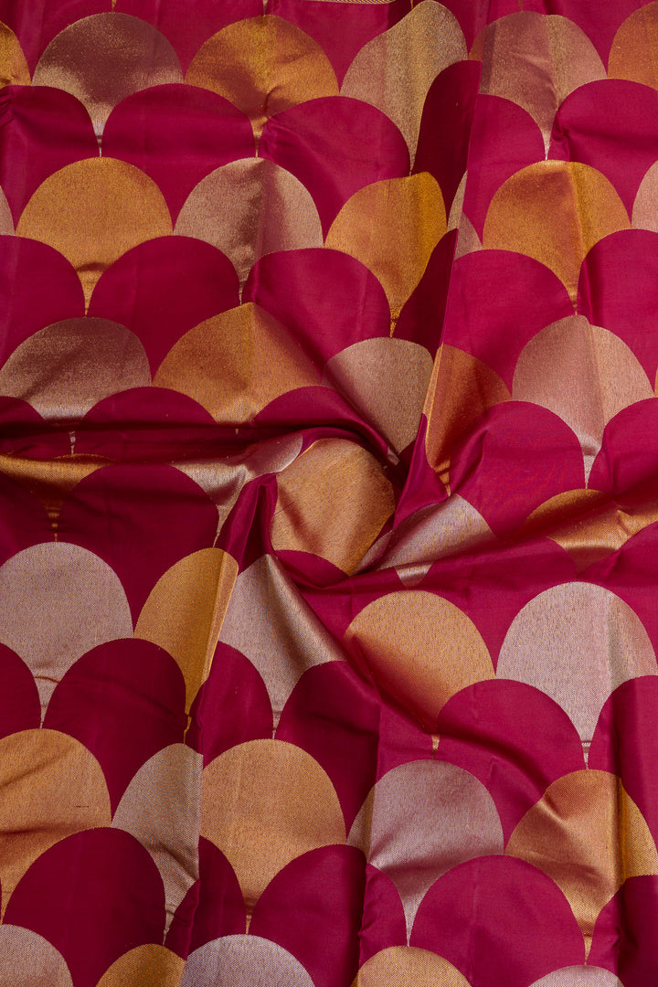 Magenta purple pure Kanchipuram silk saree