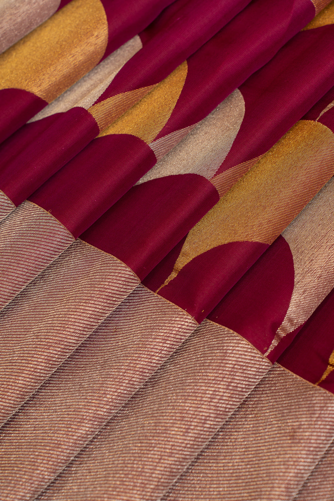 Magenta purple pure Kanchipuram silk saree