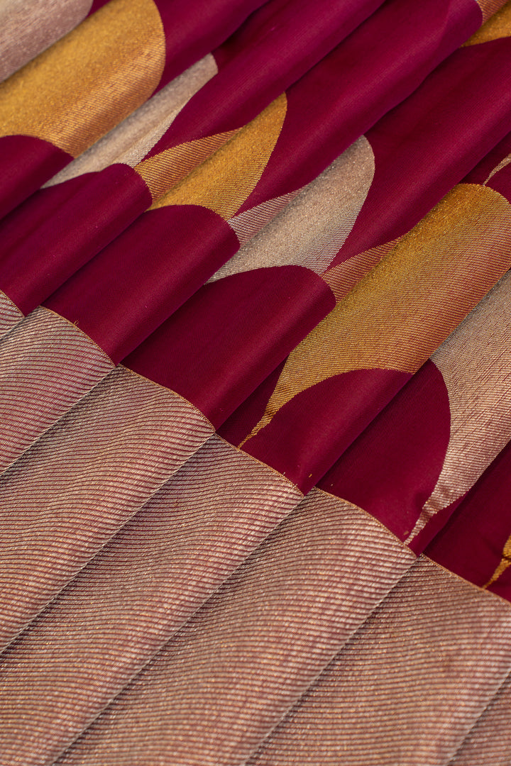 Magenta purple pure Kanchipuram silk saree
